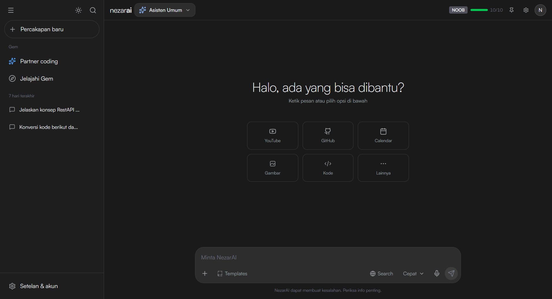 NezarAI - Personal AI Chatbot